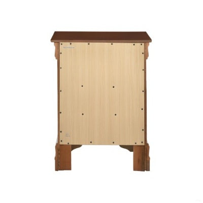 Elegant Cherry Wood Nightstand with 3 Drawers – Classic Storage Table for Bedroom - HomelyTimber